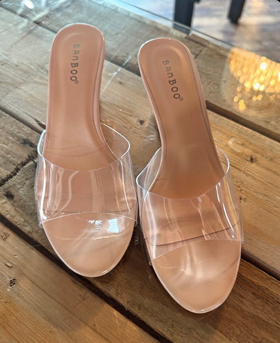 Nude Clear Wedge
