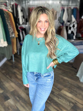 Moss Green Relaxed Fit Lightweight Sweatshirt