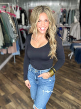 Nikibiki Black Clean Line Sweetheart Long Sleeve Top