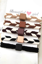 5 piece two tone braided hair ties