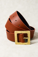 Brown Belt with Square Buckle