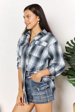 Plaid Dropped Shoulder Shirt**