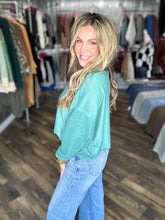 Moss Green Relaxed Fit Lightweight Sweatshirt