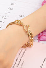 3 Row Mixed Chunky Chain Bracelet