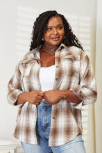 Plaid Dropped Shoulder Shirt**