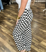 Checkered Denim Pants