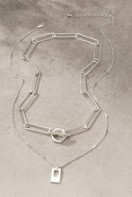 Amber's Necklace - Two Row Link Chain And Delicate Chain Necklace