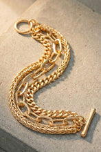 3 Row Mixed Chunky Chain Bracelet