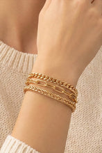 3 Row Mixed Chunky Chain Bracelet