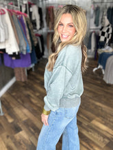 Ash Jade Wash Fleece Oversized Pullover Sweatshirt