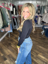 Nikibiki Black Clean Line Sweetheart Long Sleeve Top