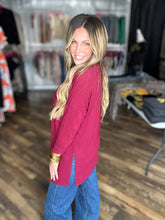 Wine Open Front  Cardigan *FINAL SALE*