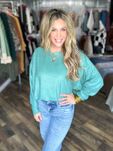 Moss Green Relaxed Fit Lightweight Sweatshirt