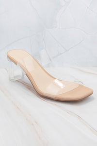 Clear Nude Double Strap Heel