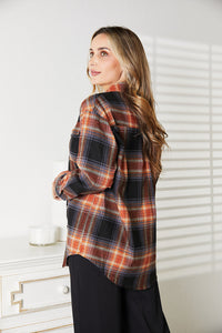 Plaid Dropped Shoulder Shirt**