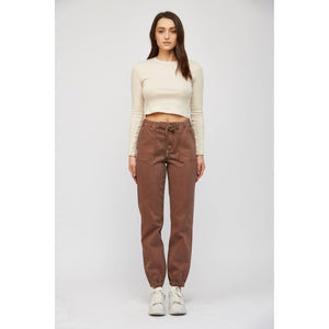 Mica Cocoa High Rise Soft Denim Jogger