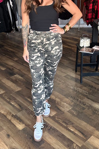 Mica Camo High Rise Soft Denim Jogger