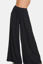 Zenana Pleated Linen Blend Wide Leg Pants**