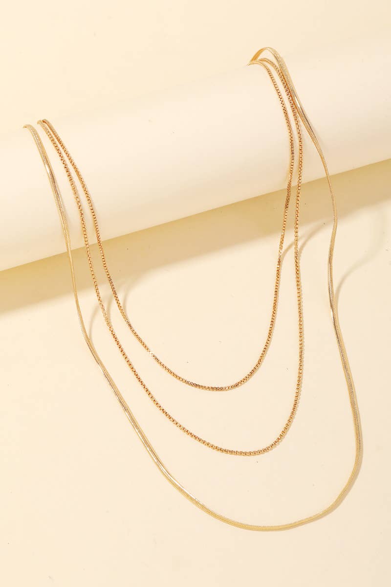 Gold Chain Layered Necklace