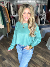 Moss Green Relaxed Fit Lightweight Sweatshirt