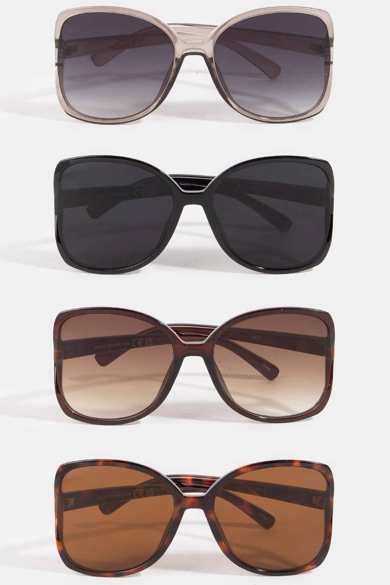 Oversized Gradient Lens Sunnies Sunglasses – Style Me Apparel display picture 2