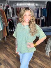 Ash Jade French Terry Acid Washed Tee