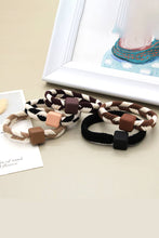 5 piece two tone braided hair ties