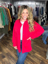 Scarlet Red Oversized Shacket