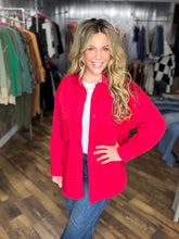 Scarlet Red Oversized Shacket