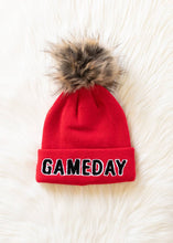 Red & Black Game Day Pom Hat