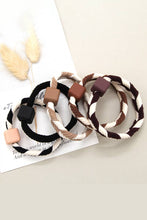 5 piece two tone braided hair ties