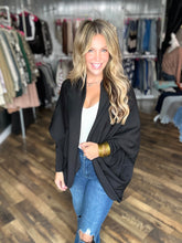 Black Elevated Cocoon Style Cardigan *FINAL SALE*