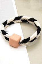 5 piece two tone braided hair ties
