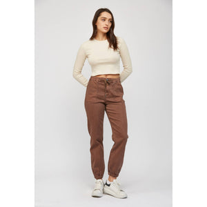 Mica Cocoa High Rise Soft Denim Jogger