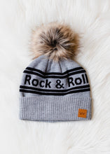 Gray & Black Rock & Roll Pom Hat