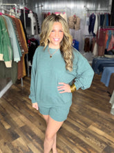 Ash Jade Slub Pullover & Shorts 2pcs Set