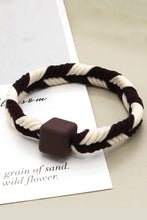 5 piece two tone braided hair ties