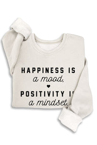 Happiness Is A Mood Graphic Sweatshirt