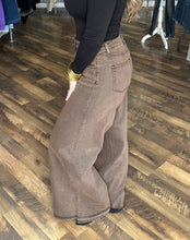 Mica Antique Bronze High Rise Wide Leg Vintage Wash Denim Jeans