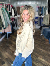 Ecru Oversized Slit Lightweight Sweatshirt *final sale*