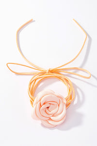 Flower Choker Cord Necklace