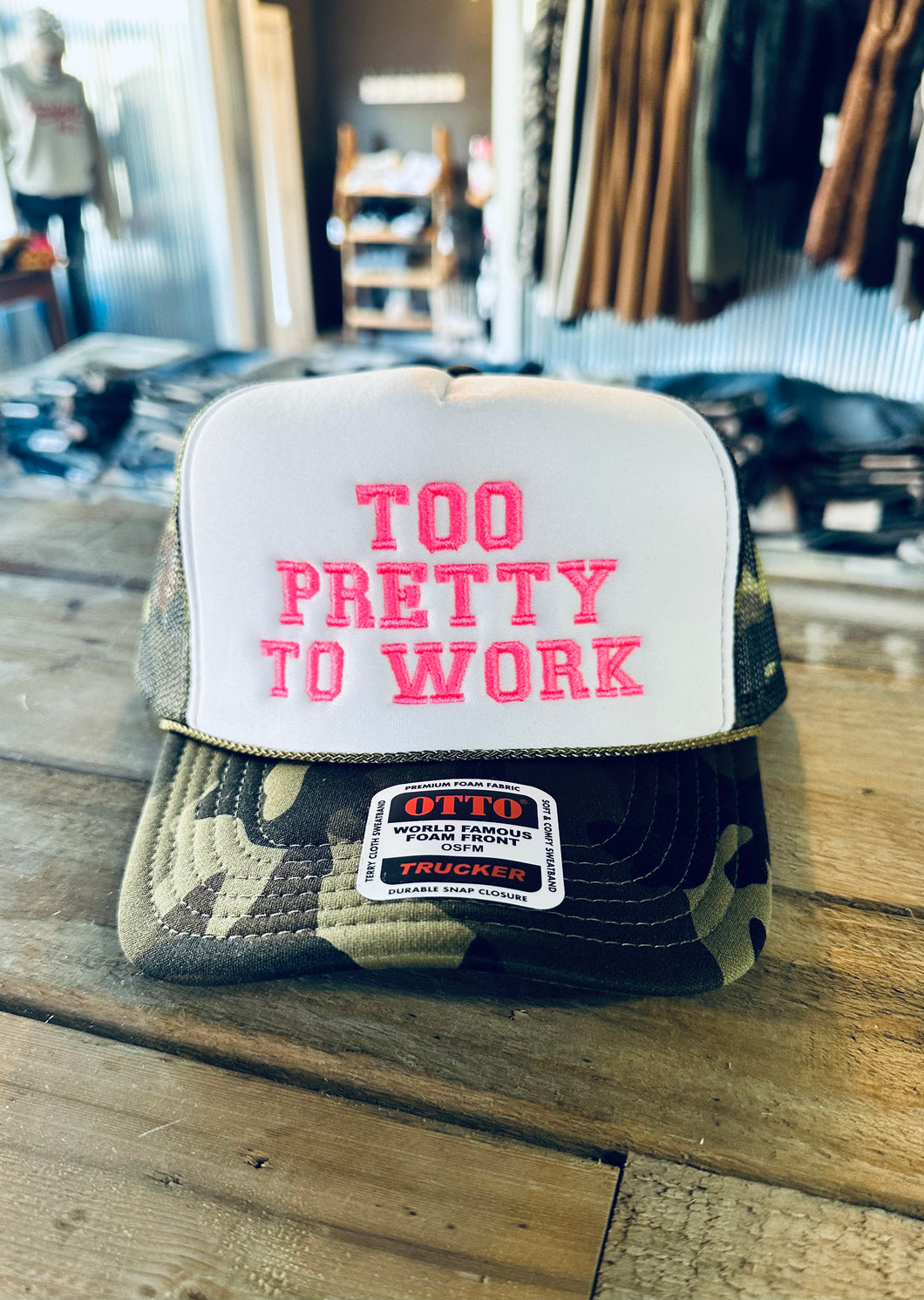 Too Pretty To Work Trucker Hat - Trucker Hats