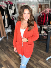 Pumpkin Long Sleeve Layered Knit Cardigan