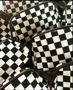 Black & White Checker Belt Bag