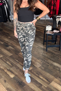 Mica Camo High Rise Soft Denim Jogger