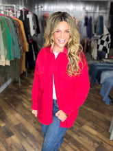 Scarlet Red Oversized Shacket