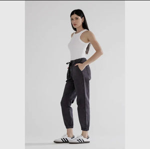 Mica Charcoal Grey High Rise Soft Denim Jogger