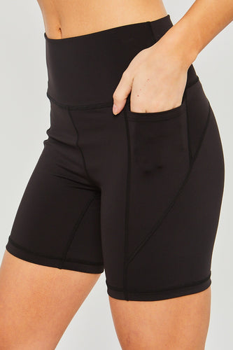 Love Tree High Waist Seam Detail Active Shorts**