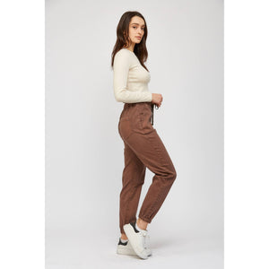 Mica Cocoa High Rise Soft Denim Jogger