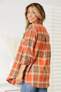 Plaid Dropped Shoulder Shirt**